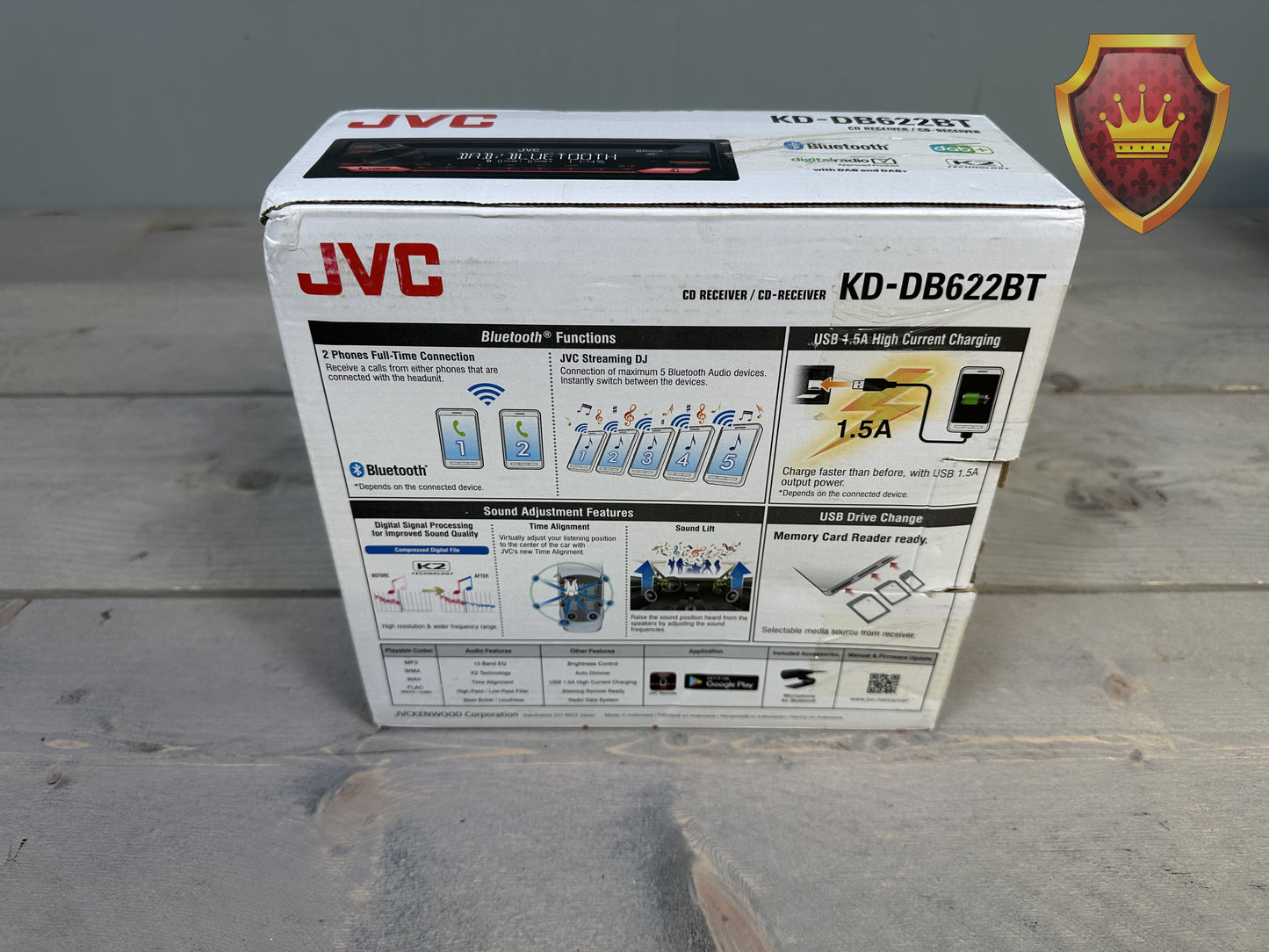 JVC KD-DB622BT Bluetooth DAB+ Autoradio CD Receiver