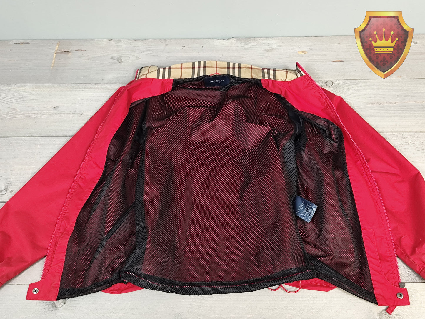 Burberry London jas rood katoen S