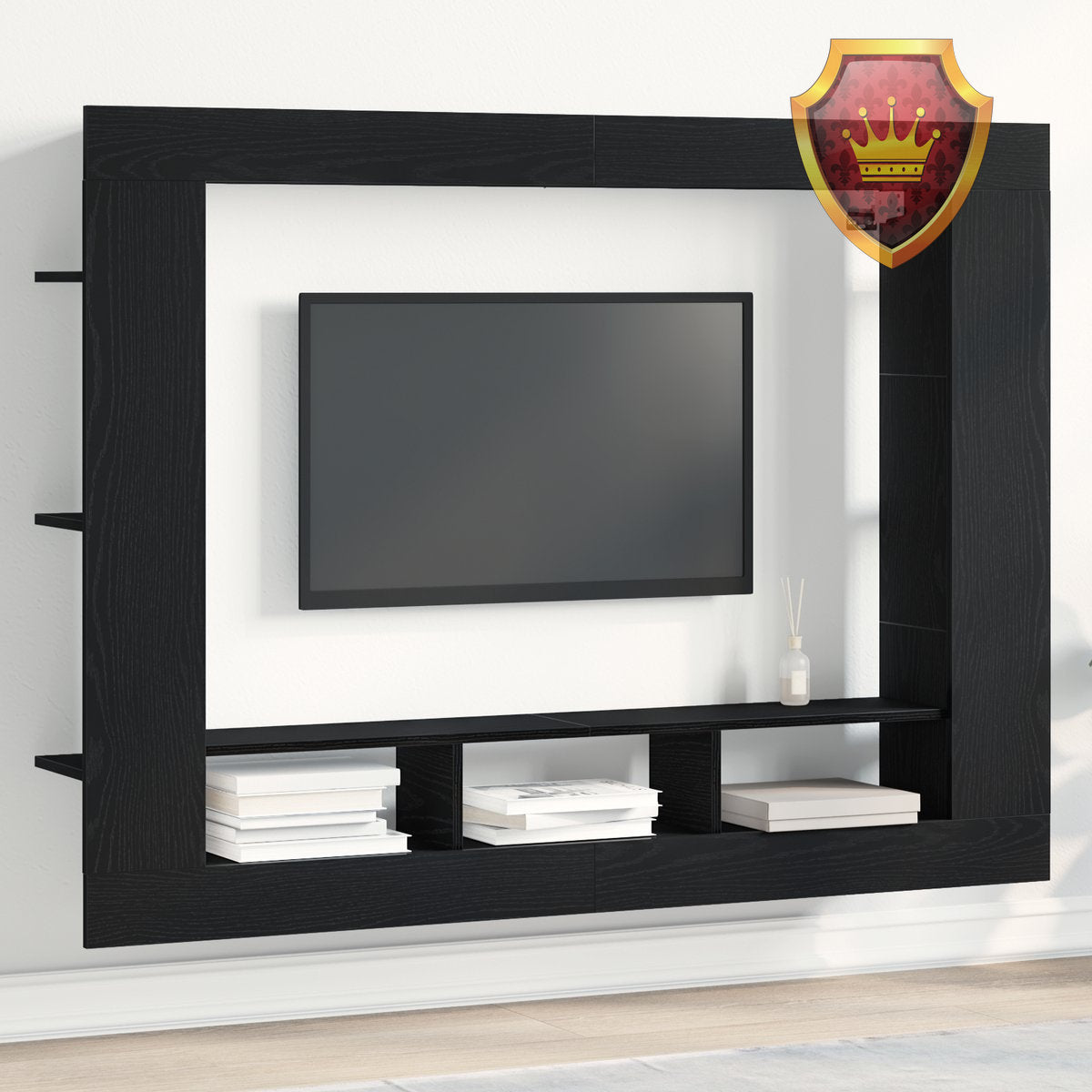 vidaXL TV kast zwart eiken 152 x 22 x 113 cm nieuw in doos