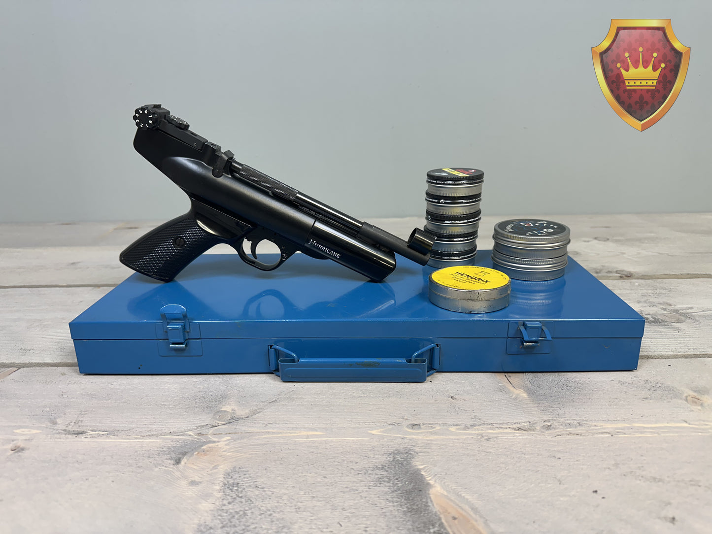 Webley hurricane 4.5mm luchtpistool inclusief pellets en doelkaartjes set