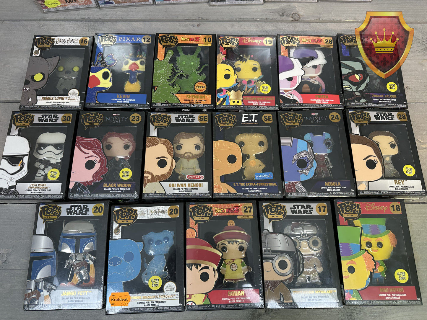 Funko Pop en Pop Pins collectie 28 stuks
