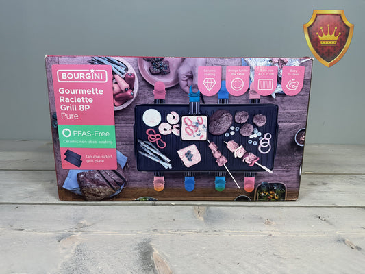 Bourgini Gourmette/Raclette Pure 8P Combiset - Zwart - Nieuw