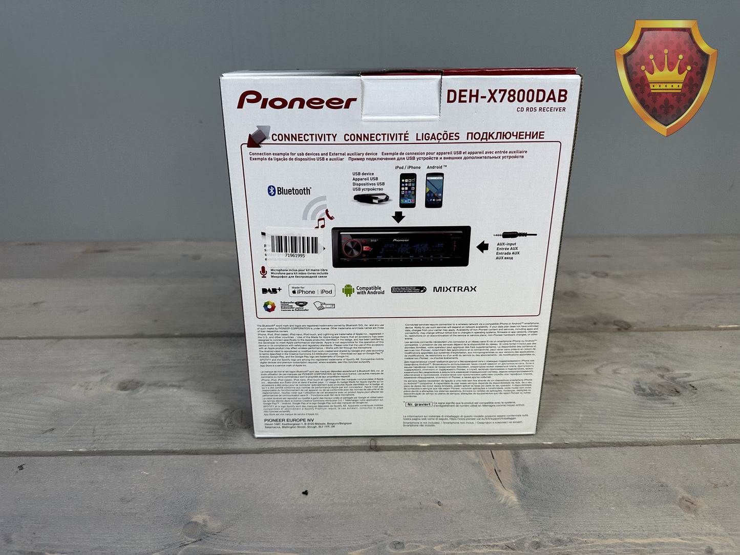Pioneer DEH-X7800DAB DAB+ Bluetooth Autoradio - Nieuw