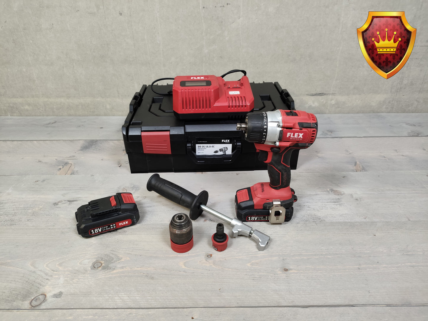 Flex DD 2G 18V accuboormachine set met accu’s en koffer