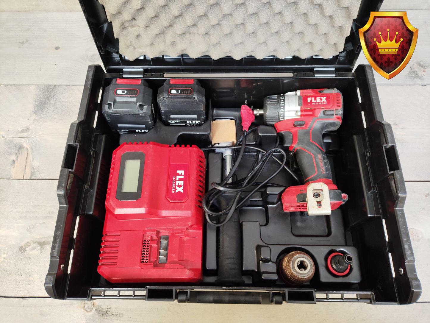 Flex DD 2G 18V accuboormachine set met 5Ah en 2.5Ah accu’s