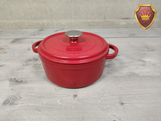 Cuisinova gietijzeren braadpan 20 cm 2,5 liter rood (nieuw)