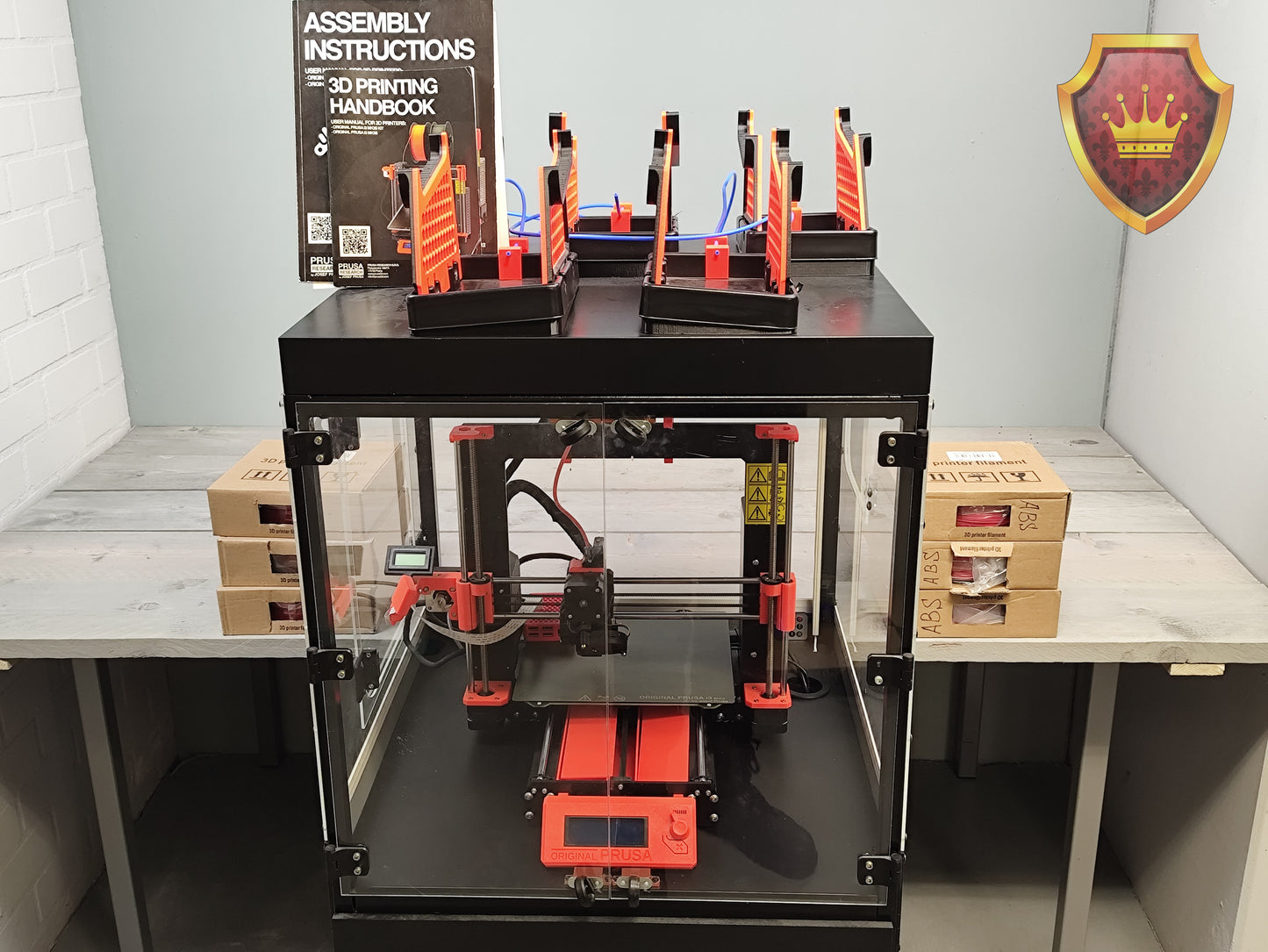 Prusa I3 MK3S 3D-printer met MMU3 inlusief 6x filament en Raspberry Pi 400