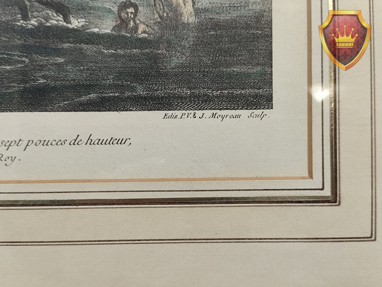 Antieke gravure L’Abreuvoir Hollandois ingelijst