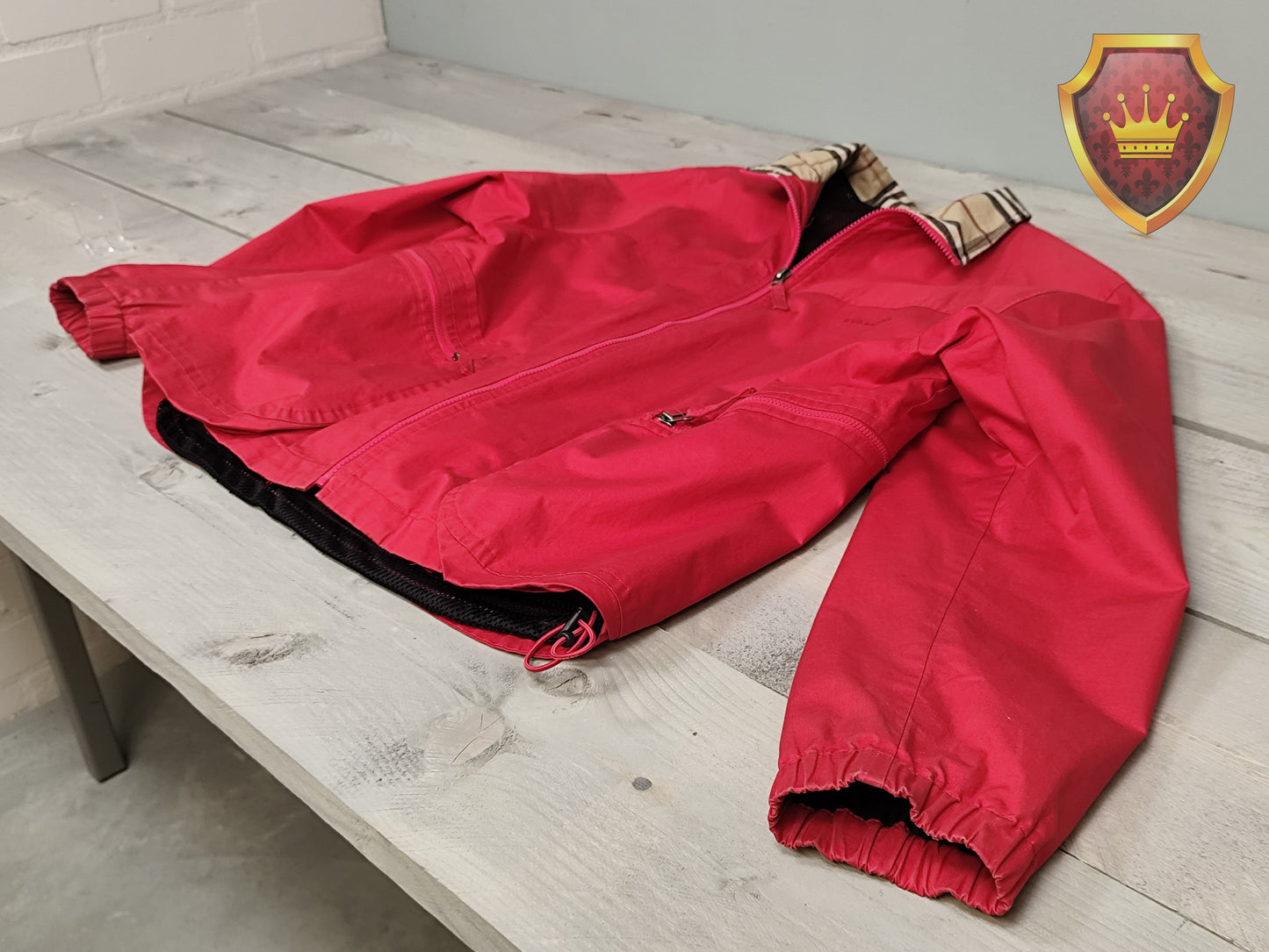 Burberry London jas rood katoen S