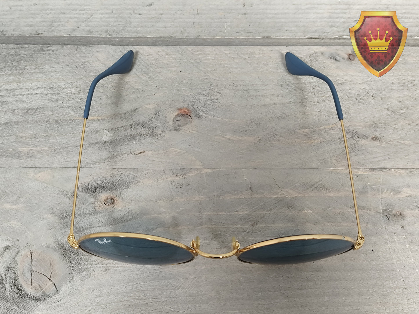 Ray-Ban Round Metal Blauw RB3592 Zonnebril