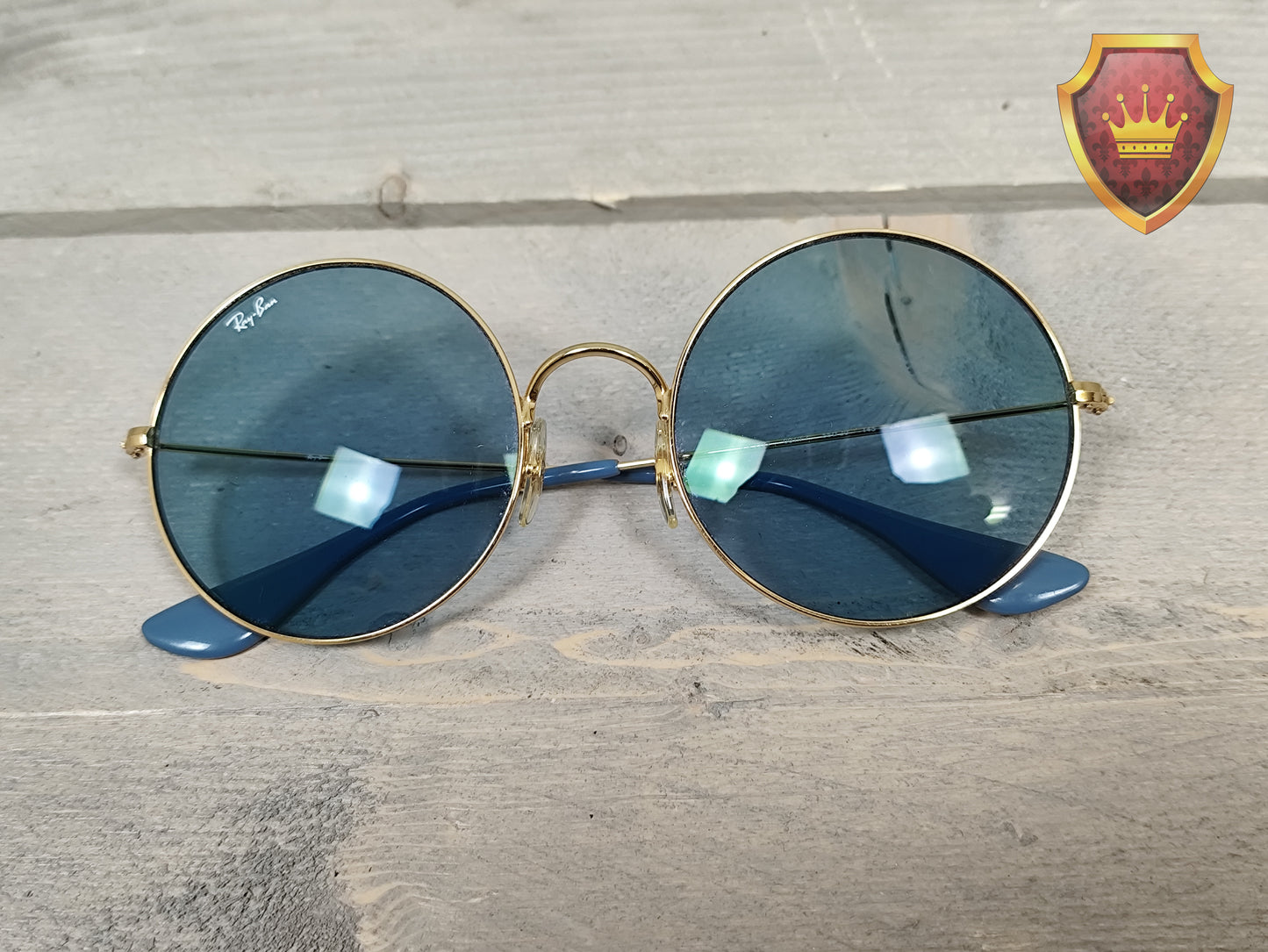 Ray-Ban Round Metal Blauw RB3592 Zonnebril