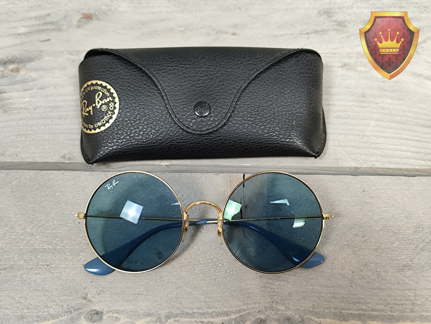 Ray-Ban Round Metal Blauw RB3592 Zonnebril