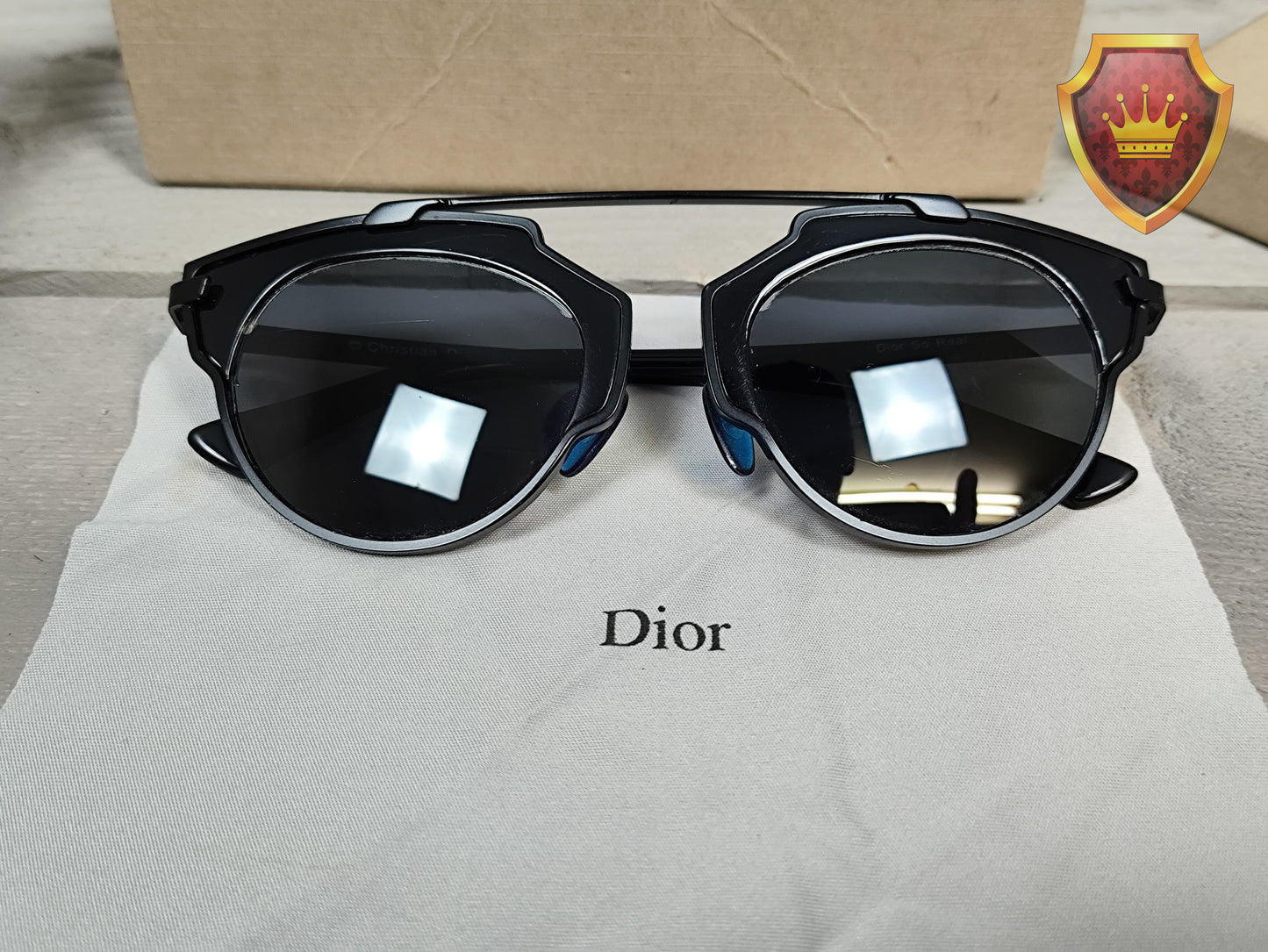 Christian Dior So Real Zwarte Designer Zonnebril