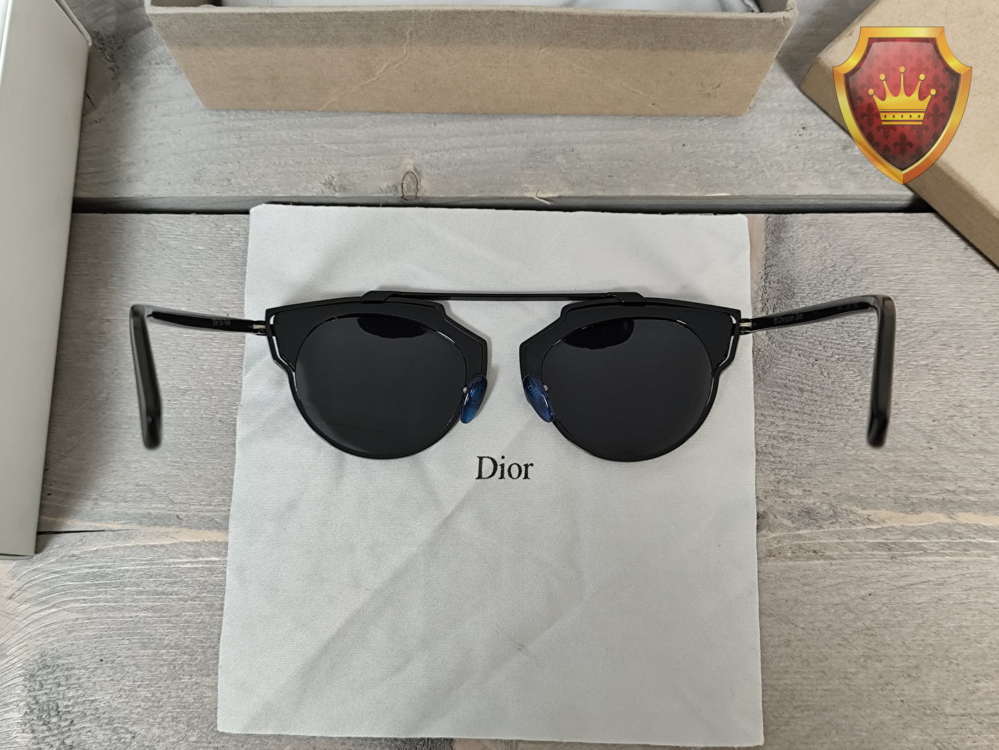 Christian Dior So Real Zwarte Designer Zonnebril