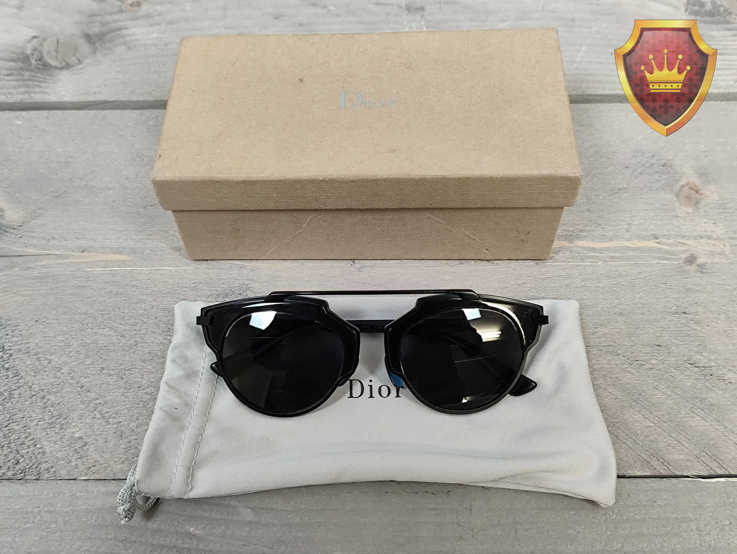 Christian Dior So Real Zwarte Designer Zonnebril