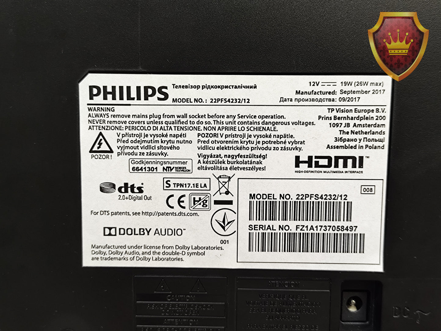 Philips 22 Inch Full HD TV 22PFS4232/12 - Compleet
