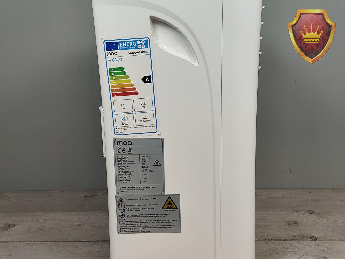 MOA MOAA011D2S Mobiele Airconditioner 9000 BTU