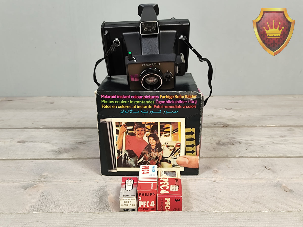 Polaroid EE55 Land Camera + Philips PF4 Flitslampjes